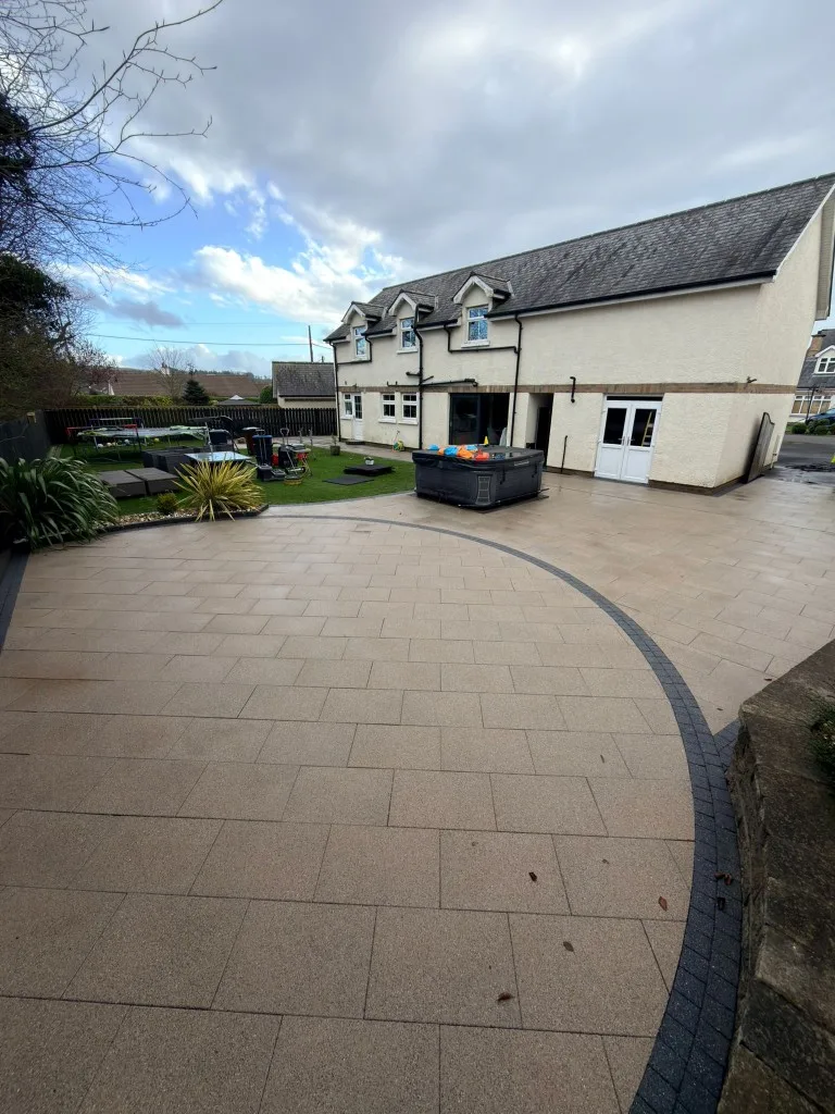 Patio stones after cleaning
